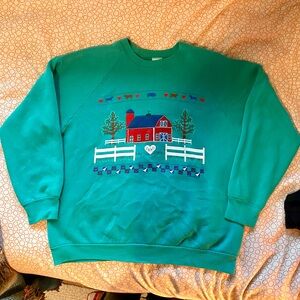 Fruit of the Loom Teal Farm Sweatshirt